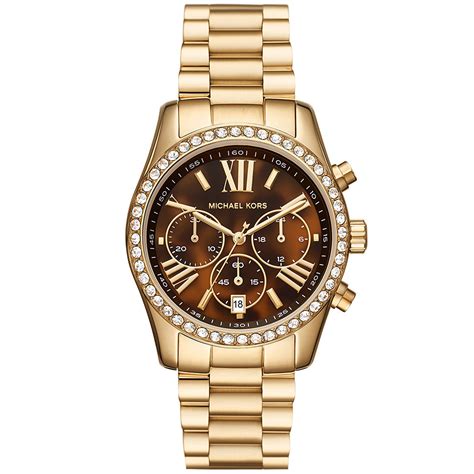 michael kors horloge goud met bruin|Michael Kors horloges voor dames .